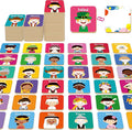 72 PCS Memory Matching Game, 36 Pairs Difference Face Memory Cards Never Forget A Face Matching Game, Educational Learning Toys for Preschool 3 4 5 6 Years Old