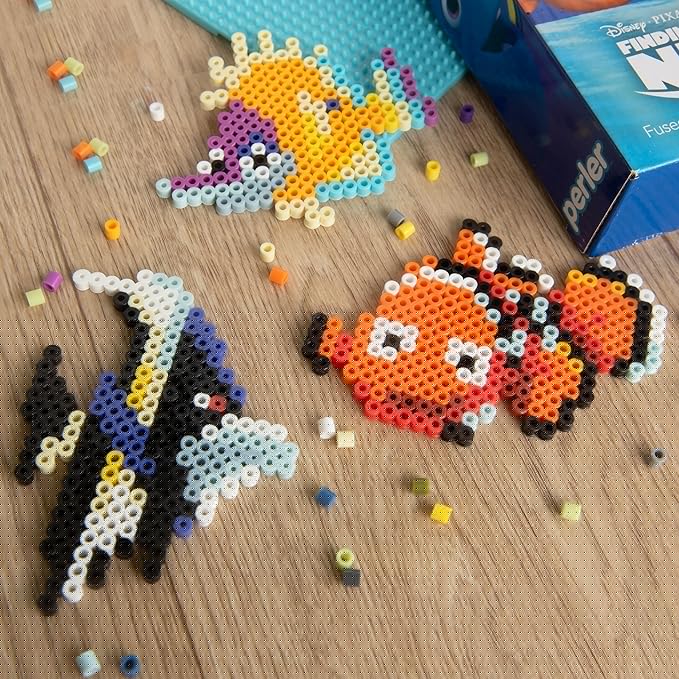 Perler Disney Pixar's Finding Nemo Fused Bead Activity Kit with 14 Unique Patterns, Finished Project Sizes Vary, Multicolor 4553 Pieces