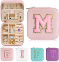 Parima Jewelry Organizer Box | Travel Jewelry Case | Ring, Necklace & Earring Organizer | Small, Pink