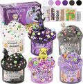 LAWOHO 6 Packs Halloween Slime Kit - Cloud, Butter & Clear Slime, Slime for Kids with Spooky Slimes Add-ins, Slime Kit for Boys & Girls Birthday Halloween Party Favors Christmas Easter Gifts