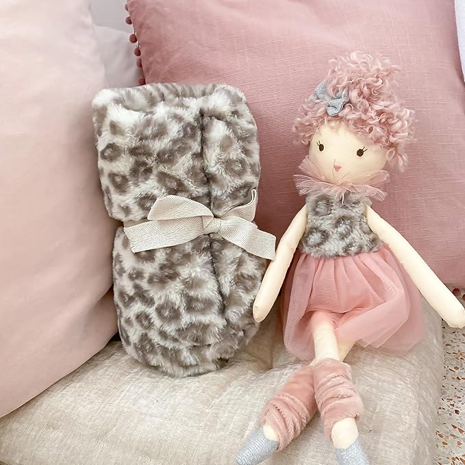 MON AMI Lola Leopard Ballerina Stuffed Doll – 18”, Plush Ballerina Doll for Girls, Use as Toy or Room Decor, Gift for Kids of All Ages