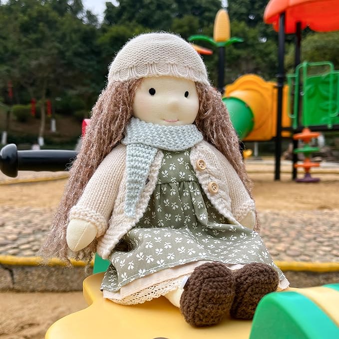 BlissfulPixie Waldorf Handmade Rag Doll - Personalized Collectors Plush for Kids Birthday Present With Beautiful Box-Lenka 12"