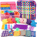 Weaving Loom Kit Toys Crafts - Arts and Crafts for Kids and Adults - Great Birthday Gifts for Girls Ages 6 7 8-12 13 Years Old - Sturdy Frame Potholder Loom Making Kits Portable Box and Craft Loops