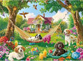 Puzzles for Adults 500 Pieces,Cute Puppy & House Puzzle for Adult,500 Pieces Fun Dogs Jigsaw Puzzles for Kids Adults Seniors Teens,Challenging Family Games Giving Puzzles,20.5x15 in