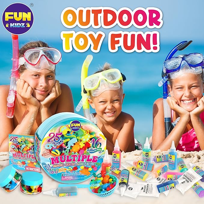 Summer Multiple Magic Aqua Elves Toy Kit for Kids, FunKidz Water Fairy Gel Kit Squishy Kit for Girls Activities for Boys Ages 3+