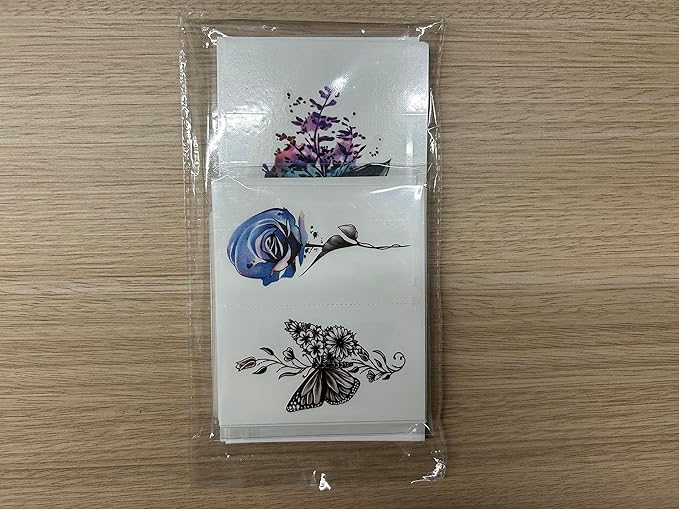 77 Sheets Flowers Temporary Tattoo, 17 Sheets Half Arm Rose Butterfly Snake Skull Fake Tattoos for Adults Arm Neck, 60 Sheets Tiny Realistic Temporary Tattoos Waterproof for Women Girls and Kids