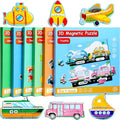 Magnetic Puzzles for Kids Ages 1-3, Travel Toddler Puzzles Ages 2-4 Year, Space Car Activities Toy for Boys & Girls 3-5 yo - Learning Magnet Gift for Road Trip