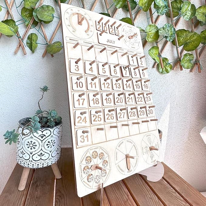 Montessori Calendar, Toddler Calendar, Perpetual Calendar, Classroom calendar, Montessori Learning Calendar, Christmas Gift for Kids