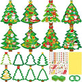 40PCS Christmas Crafts Bulk: Xmas Tree Paper Suncatchers DIY Kit for Winter Holiday Activities Decorations, Window Stained Glass Effect Art Ornaments