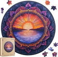 Wooden Jigsaw Puzzles Sunset 500 Pieces, Jigsaw Puzzles for Adults, Unique Shape Animal Adult Puzzles, Irregular Wood Puzzles Best Gift for Adults Family Game(16.7 x 16.7 in)