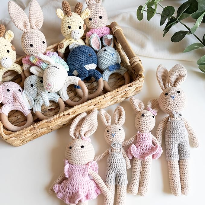 Bunny Family, Bunny Dad Crochet Plushie Doll, Amigurumi Baby/Toddler Doll