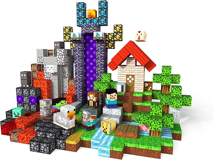 Magnetic Blocks - 500 PCS Magnetic Building Blocks Cubes, Magnet Toys for Kids Age 3+, Toy Building Set for Kids, Magnets Stacking Construction Birthday Gifts for Boys Girls Age 4-8, 8-12