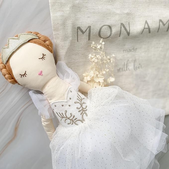 MON AMI Natalia The Prima Ballerina Stuffed Doll – 22”, Plush Ballerina Doll for Girls, Use as Toy or Room Decor, for Kids of All Ages