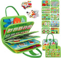 Toddler Busy Board Montessori Toys for 3 Year Old Birthday Gifts for Kids 10 Pages in 1 Soft Felt Activity Book Develop Fine Skills Educational Learning Sensory Travel Toys for Airplane Car