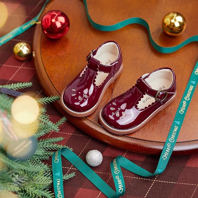 Felix & Flora Toddler Little Girl Mary Jane Dress Shoes - Ballet Flats for Girl Party School Shoes