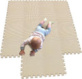 MQIAOHAM® 18 Pieces Puzzle Play Mats, Soft Baby Play Mat, Kids Interlocking Foam Floor Tiles, Toddlers Carpet Playmats G301018-110