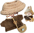 Clothes Set for 15cm/17cm Doll(NO Doll) , Handcrafted Crochet Set Hat & Sweater, Stylish Premium Outfit with Accessories, Cute for Dress up Unique Style