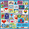 Re-marks Love Letters Stamps Collage Puzzle, 1000 Piece Puzzle for All Ages
