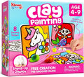 Klever Kits Air Dry Clay Painting, Air Clay Kit for Kids, 8 Pre-grooved Filling and Original Designed Boards, Easy Play and Non Toxic Material, Arts and Crafts for Kids Age 4-9