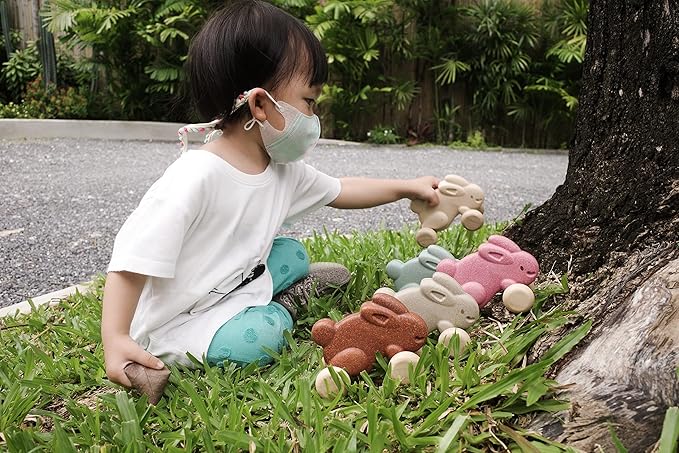 PlanToys Push Along Bunny (Pink)