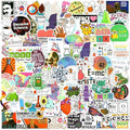 100 PCS Science Stickers for Water Bottles,Science Laboratory Stickers for Adults Students Kids Teacher,Physics Biology Chemistry Experiment Math Gifts