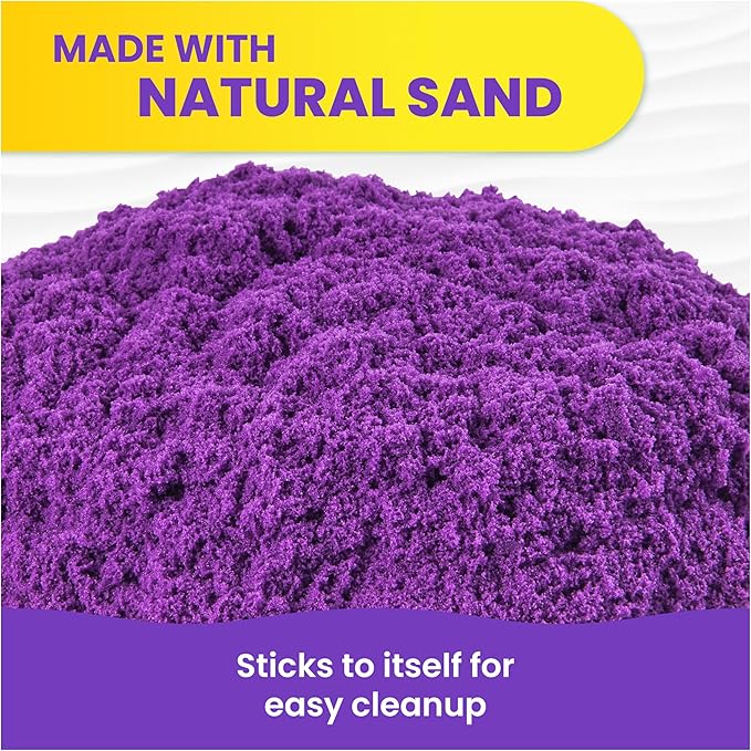 Kinetic Sand, 2.5lbs Purple Play Sand, Moldable Sensory Toys for Kids, Resealable Bag (Packaging May Vary), for Ages 3 and up