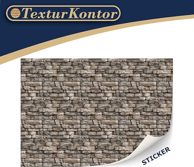 3 Sheets Self-Adhesive Wall Cladding for Dollhouse 1:12 Scale (Bright Cottage)