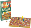 Professor Puzzle; Wooden Snakes & Ladders - Traditional/Classic Wooden Family Board Game Snakes and Ladders.