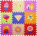 Coolcandy Baby Play Mat Without Fence, 9Pcs Interlocking Puzzle Floor Mat, 0.4" Thick Non-Toxic EVA Foam Play Mat, for Infants & Toddlers 3-36 Months, Soft Puzzle Tiles for Play Areas