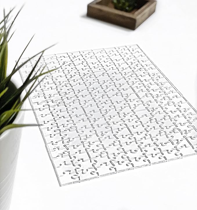 The Clearly Impossible Puzzle ® 100 Pieces - Clear Difficult Jigsaw Puzzle - False Edge Pieces - Clear Hard Puzzle - 100 Piece