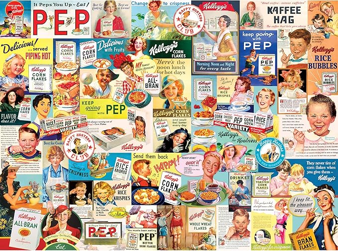 RoseArt - Kellogg's - Cereal Ads - 1000 Piece Jigsaw Puzzles for Adults