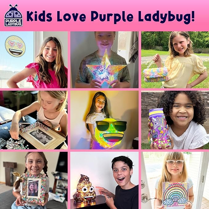 PURPLE LADYBUG Unicorn Headband Making Kit - Unicorn Crafts for Girls Ages 4-9, Birthday Gifts, DIY Hair Accessories Set, Great Summer Activity for Girls