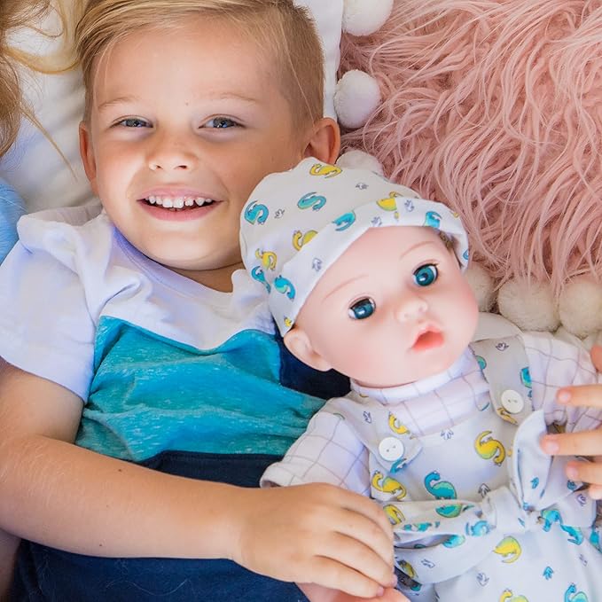 ADORA Wrapped in Love Babies, 6-Piece Set Baby Doll with Voice Recorder Feature, Includes, Removable Outfit, Headband, Romper, Pacifier and Diaper, Birthday Gift for Ages 3+ - Dearest