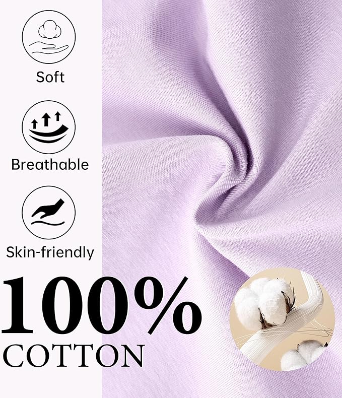 CF Womens 100% Cotton Pajamas Set Button Down Pjs Sets Short Sleeve Top & Long Pants Sleepwear Comfy Loungewear with Pockets