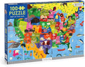 Mudpuppy Map of The USA – 100 Piece Jigsaw Puzzle with Colorful and Fun Illustrations of The United States Map for Children Ages 5 and Up