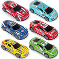 Race Toy Cars for Toddler Boys Girls 7 Inch Friction Powered Trucks for Kids Ages 3 4 5 6 7 8 Years Old Stocking Stuffers for Kids - 6Pack
