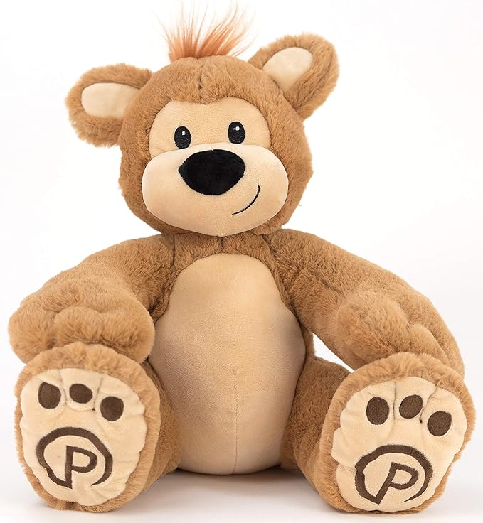 Plushible Pawley The 18" Teddy Bear Stuffed Animal - Teddy Bear Plush Toy with Embroidered Details, Soft Stuffed Toy for Babies, Toddlers & Kids, Ideal for Birthdays