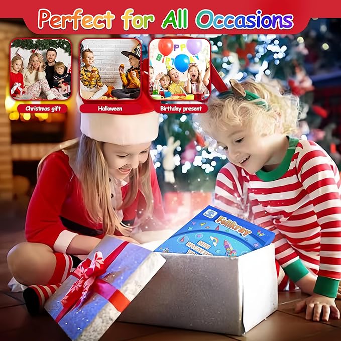 Mini Magnetic Tiles 36pcs, Travel Kids Toys STEM Magnet Toy for Toddler Magnetic Blocks Building Preschool Learning Sensory Montessori Toy for 3+ Year Old Boys and Girls