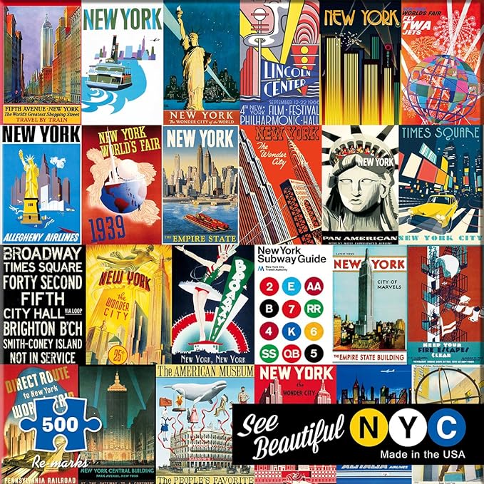 Re-Marks New York 500 Pieces Jigsaw Puzzle for All Ages
