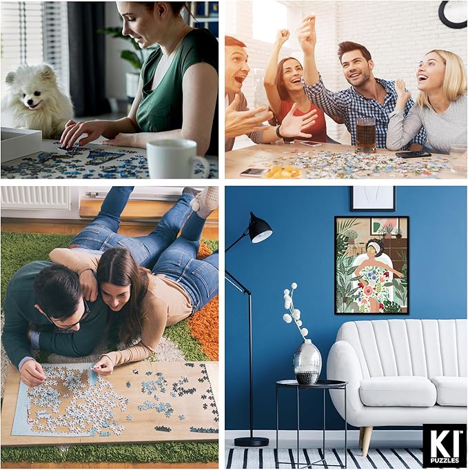 500 Piece Puzzle for Adults Hygge Sanctuary Space Aromatherapy Jigsaw + Scented Candle by Playview Brands