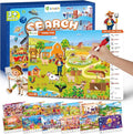 Preschool Learning Activity - Search and Find Book, Reusable Learning & Education Toys, Travel Game for Road Trip Car Airplane, 24 Activity with 4 Dry Erase Markers, Birthday Gifts for Kid Ages 3-6