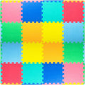 ProSource Foam Puzzle Floor Play Mat for Kids and Babies with Solid Colors, 36 or 16 Interlocking Tiles with Borders, Assorted