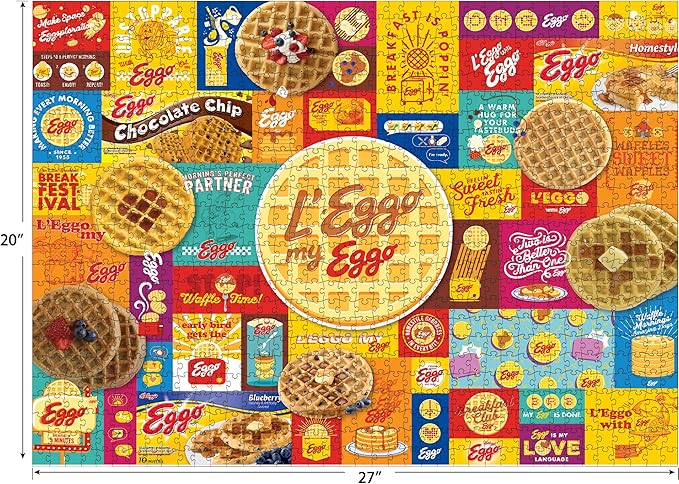 RoseArt - Kellogg's - Leggo My Eggo - 1000 Piece Jigsaw Puzzles for Adults
