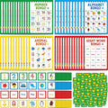 Family Bingo Game, Alphabet, Animal, Sight Word & Number Bingo Board Game, Counting and Matching Skills Classic Educational Game for Kindergarten and Preschool Kids, Perfect for Home and Classroom