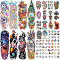52 Pcs Temporary Tattoo for Kids Full Arm Castle Butterfly Cat Truck Dinosaur Rocket Planet Cute Animal Body Face Fake Arm Tattoos for Girls Boys Tiny Tattoo Stickers Birthday Gifts Party Supplies