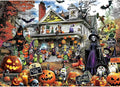 Halloween 1000 Piece Jigsaw Puzzle for Adults – Spooky Haunted House with Pumpkins & Witches | Challenging Fall Decor Puzzle & Unique Gift Idea for Halloween Enthusiasts