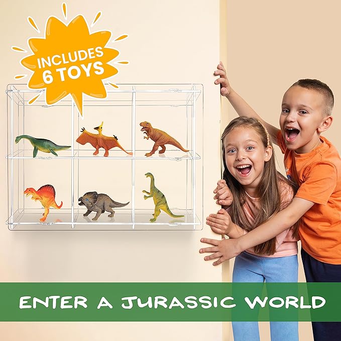 W&O Dino Paradise Play Tent with Roar Button, Dinosaur Toys and LED Lights - Epic Pop Up Tent for Boys & Girls - Perfect for Indoor & Outdoor Adventures