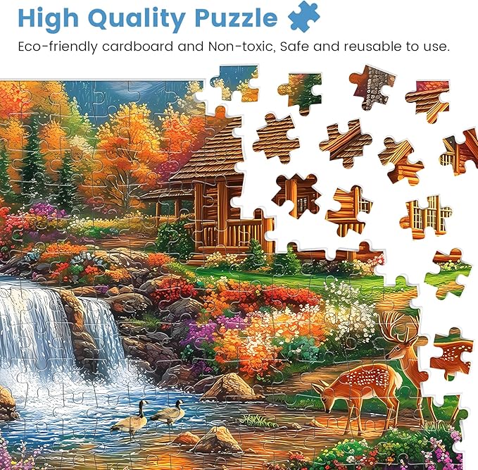 Puzzles 500 Pieces for Adults | Alpine Serenity Jigsaw Puzzles | Recycled Cardboar Jigsaw Puzzles 500 Pieces | Challenging Family Activity Great Gift Idea for Family Friends | 20.5 X 15 inches