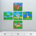 ArtPops Coloring Boxes – Pop-Up Pre-Printed Coloring Box Set – DIY Wall Art Kit for Kids – Eco-Friendly, Easy to Hang, No Frame Needed – 5-Pack, Dino Friends