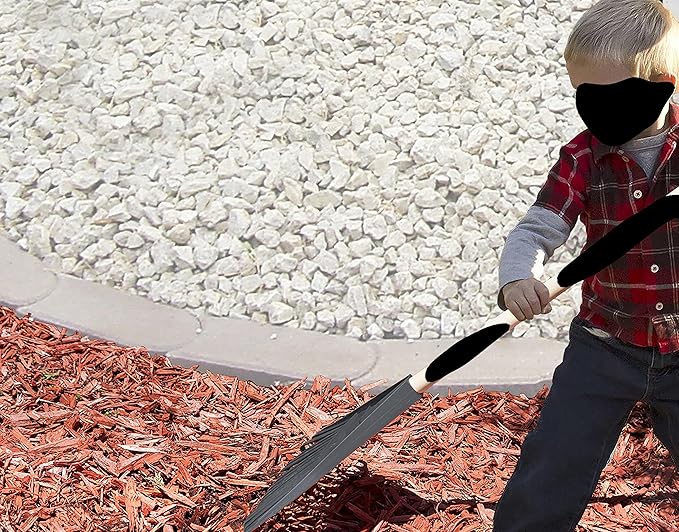 Pack of 12 Kids Rake with Hardwood Handle, Durable Plastic Head to Sweep Leaves in Lawn and Tidying Up The Garden, 34" (Grey)